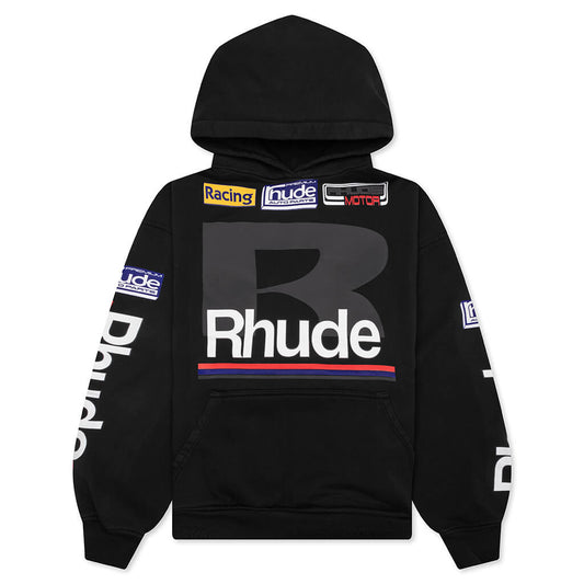 Petrol Patch Hoodie - Vintage Black