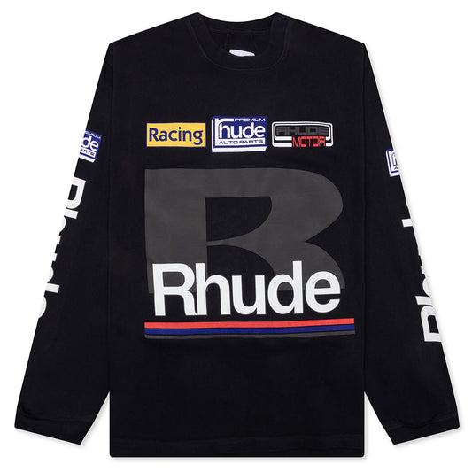 Petrol Patch L/S Tee - Vintage Black