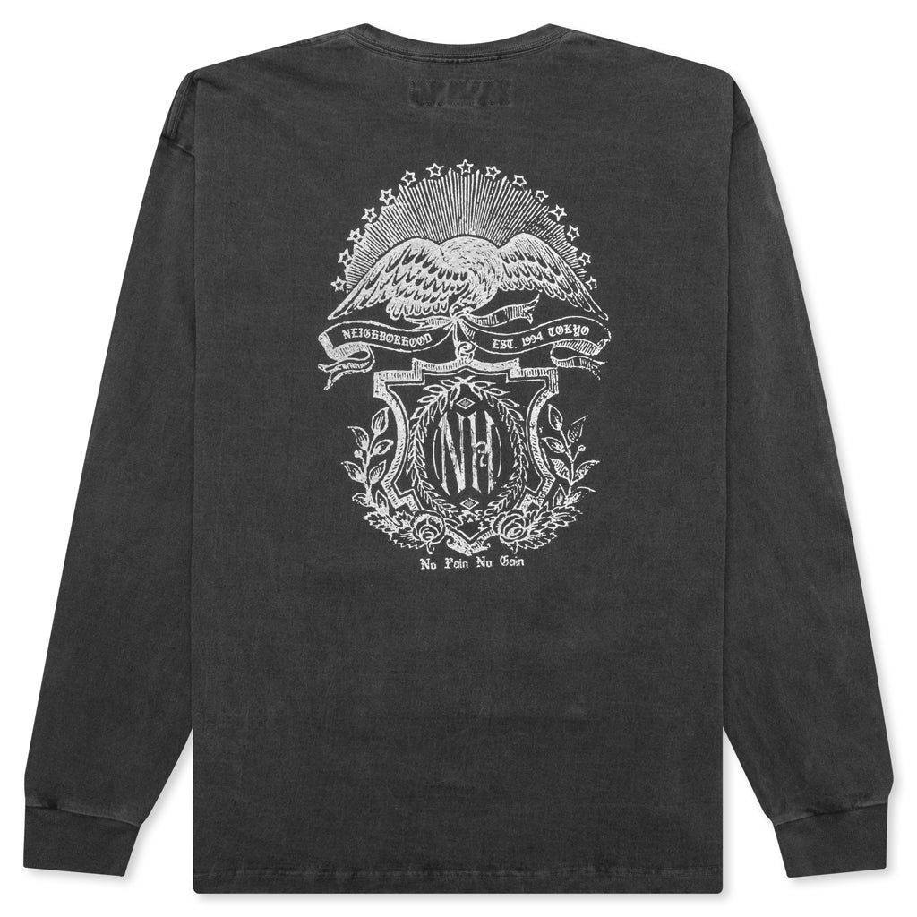 Pigment Dyed Crewneck L/S - Black