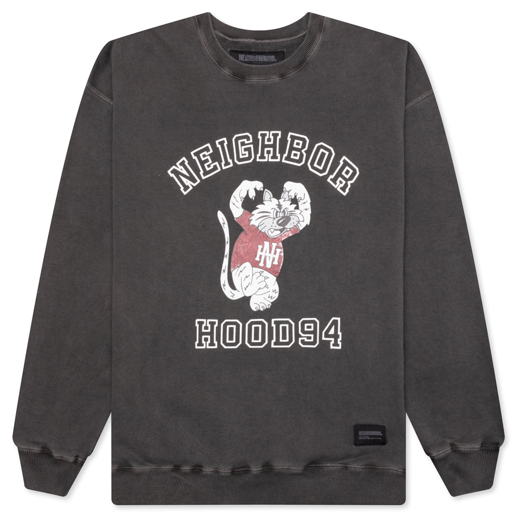 Pigment Dyed Sweat Shirt L/S - Black