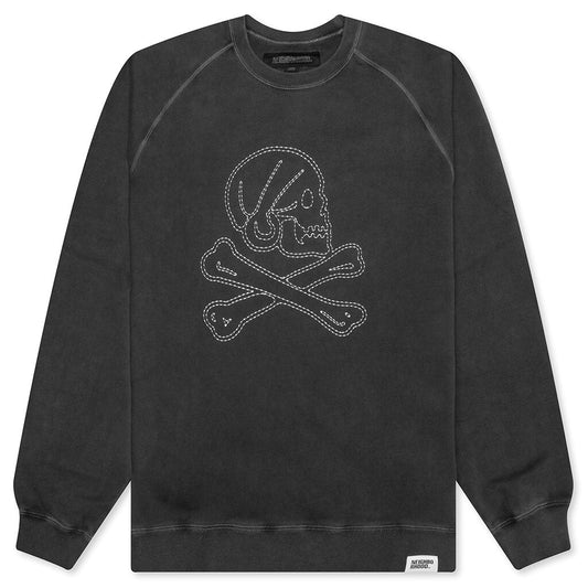 Pigment Dyed Sweat Shirt L/S - Black