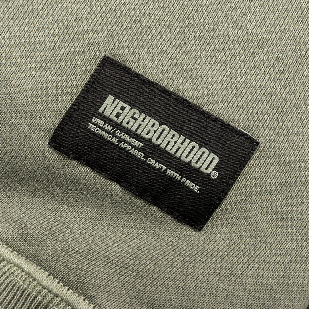 Pigment Dyed Sweat Shirt L/S - Olive