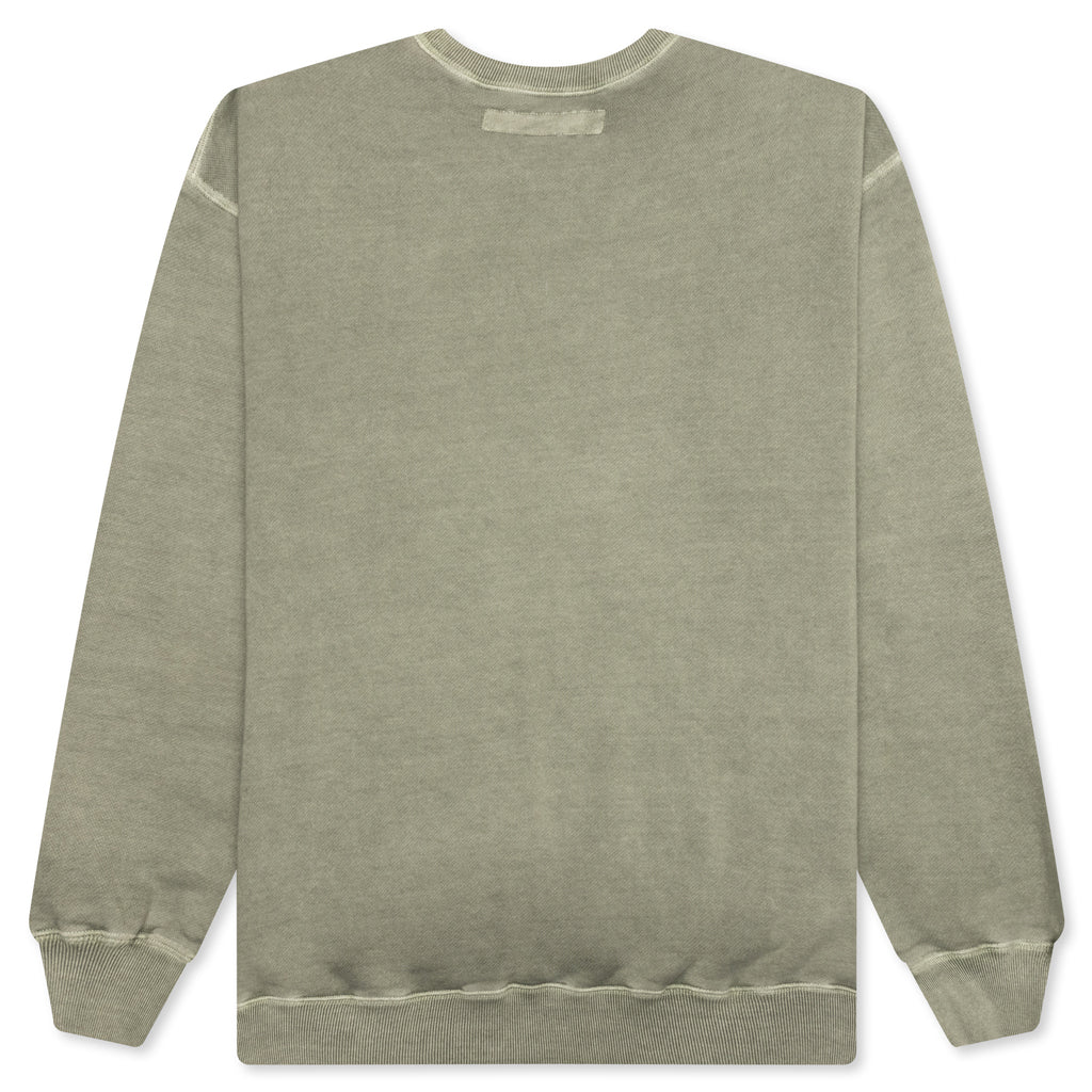 Pigment Dyed Sweat Shirt L/S - Olive
