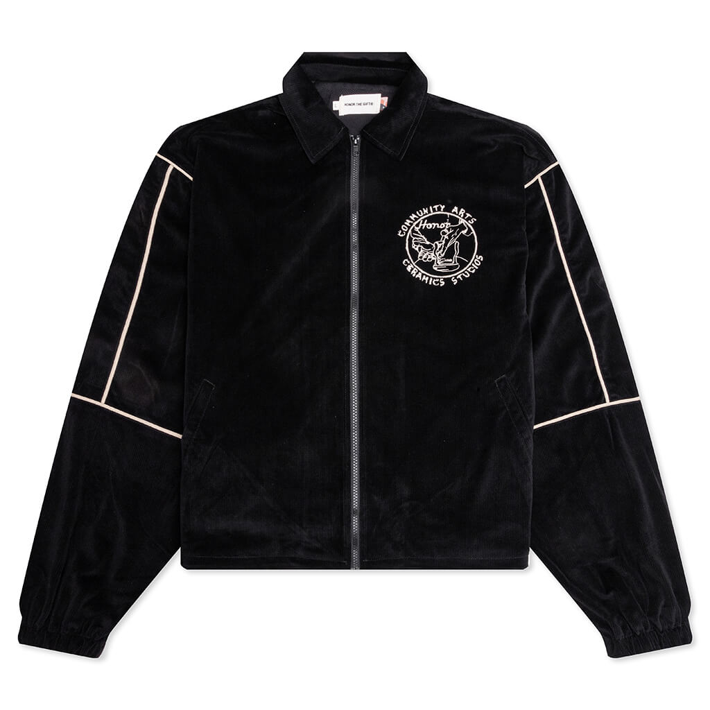 Piping Track Jacket - Black