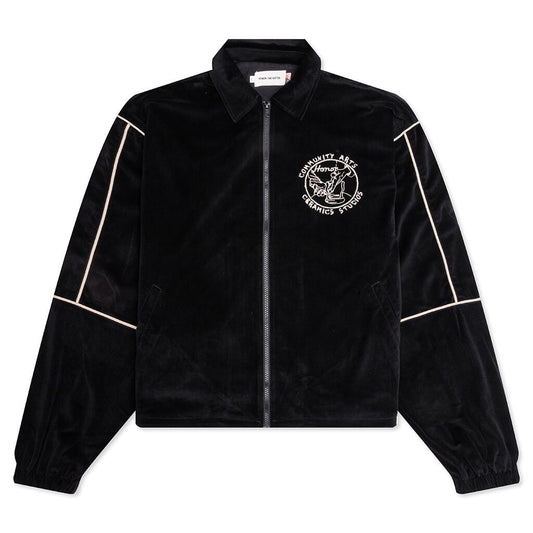 Piping Track Jacket - Black