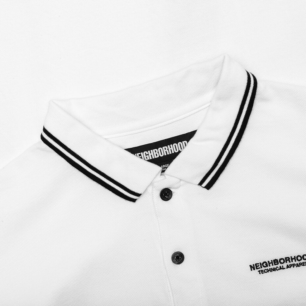 Pique Line S/S Polo Shirt - White
