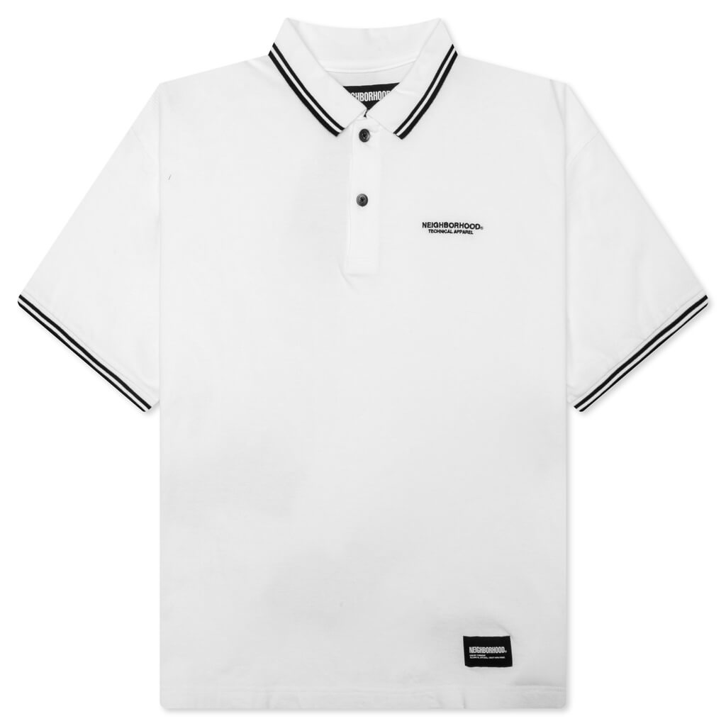 Pique Line S/S Polo Shirt - White