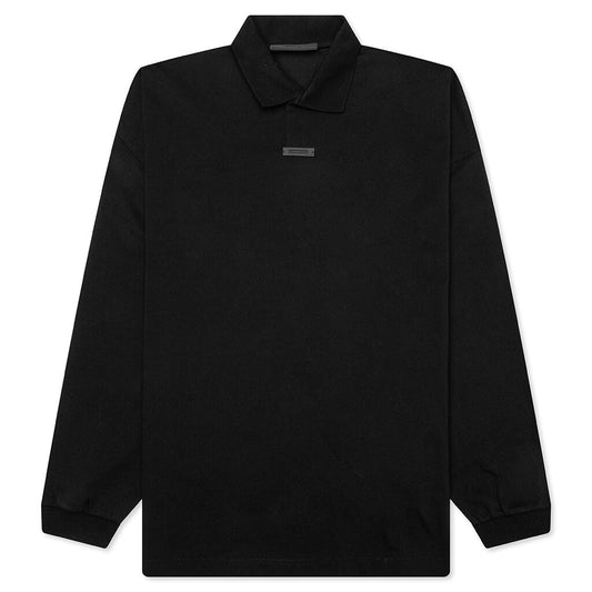 Pique L/S Polo - Black
