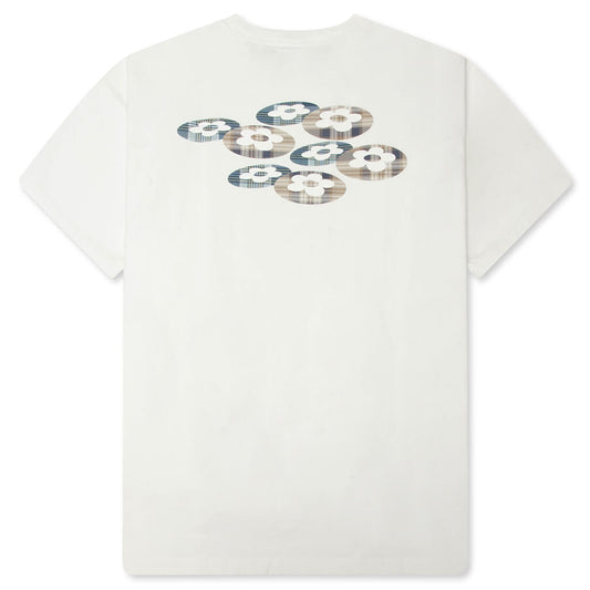 Plaid Two Flower Tee - White