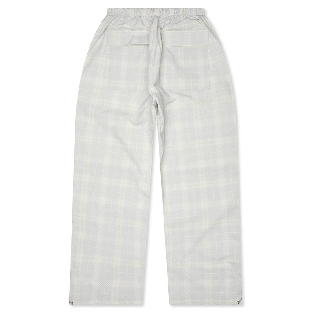 Plaid Windbreaker Pants - Cream