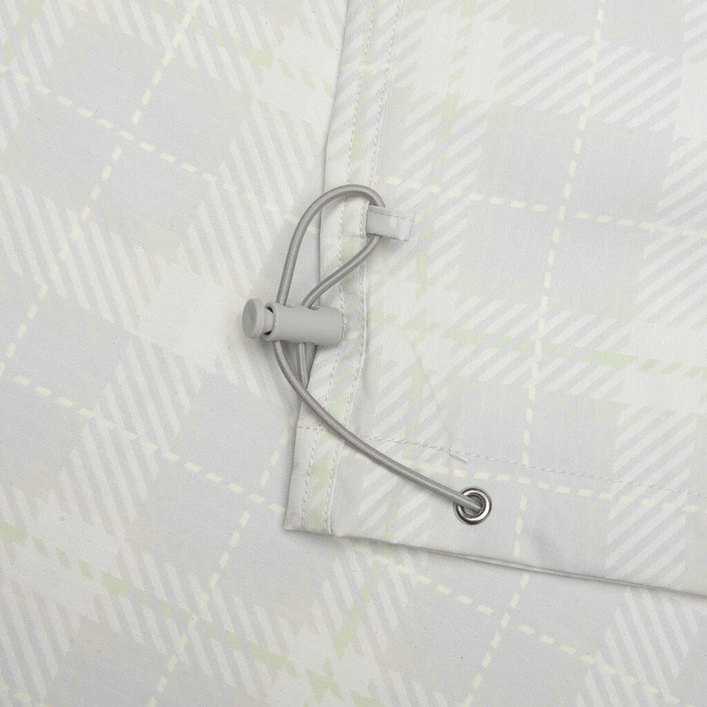Plaid Windbreaker Pants - Cream