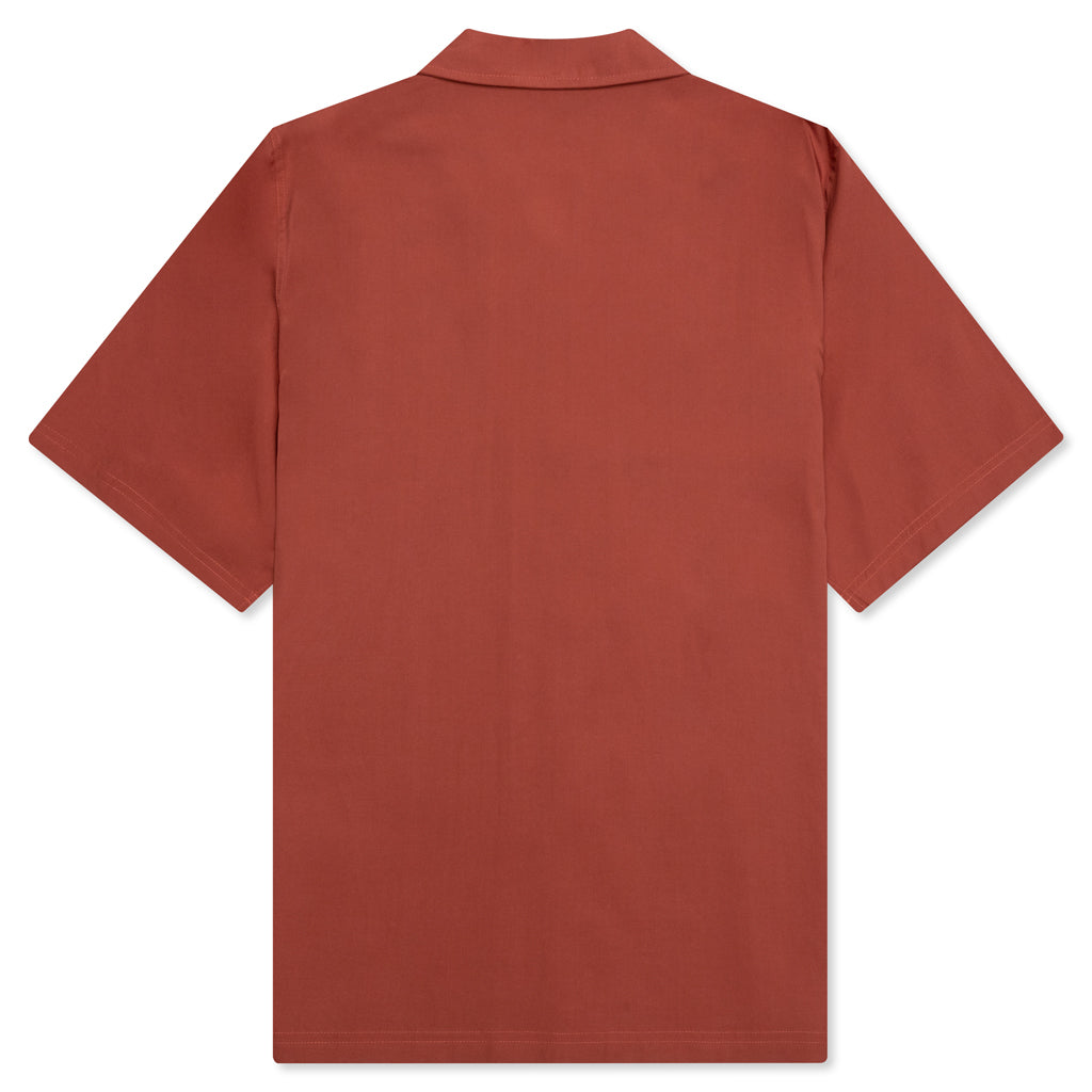 Choices Camp Collar Button Down - Orange