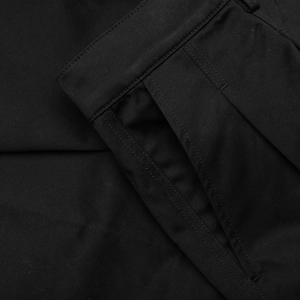 Pleated Wide Cargos - Black