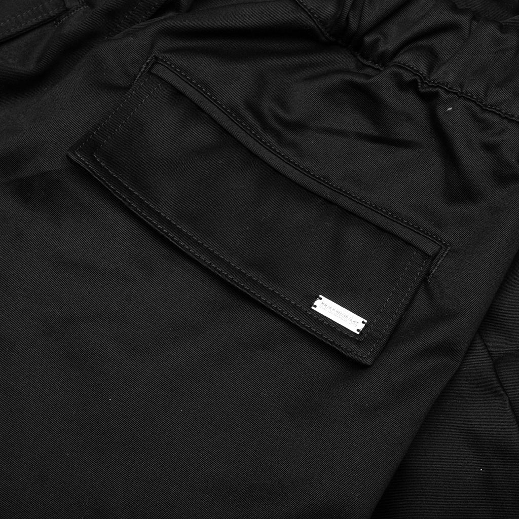 Pleated Wide Cargos - Black