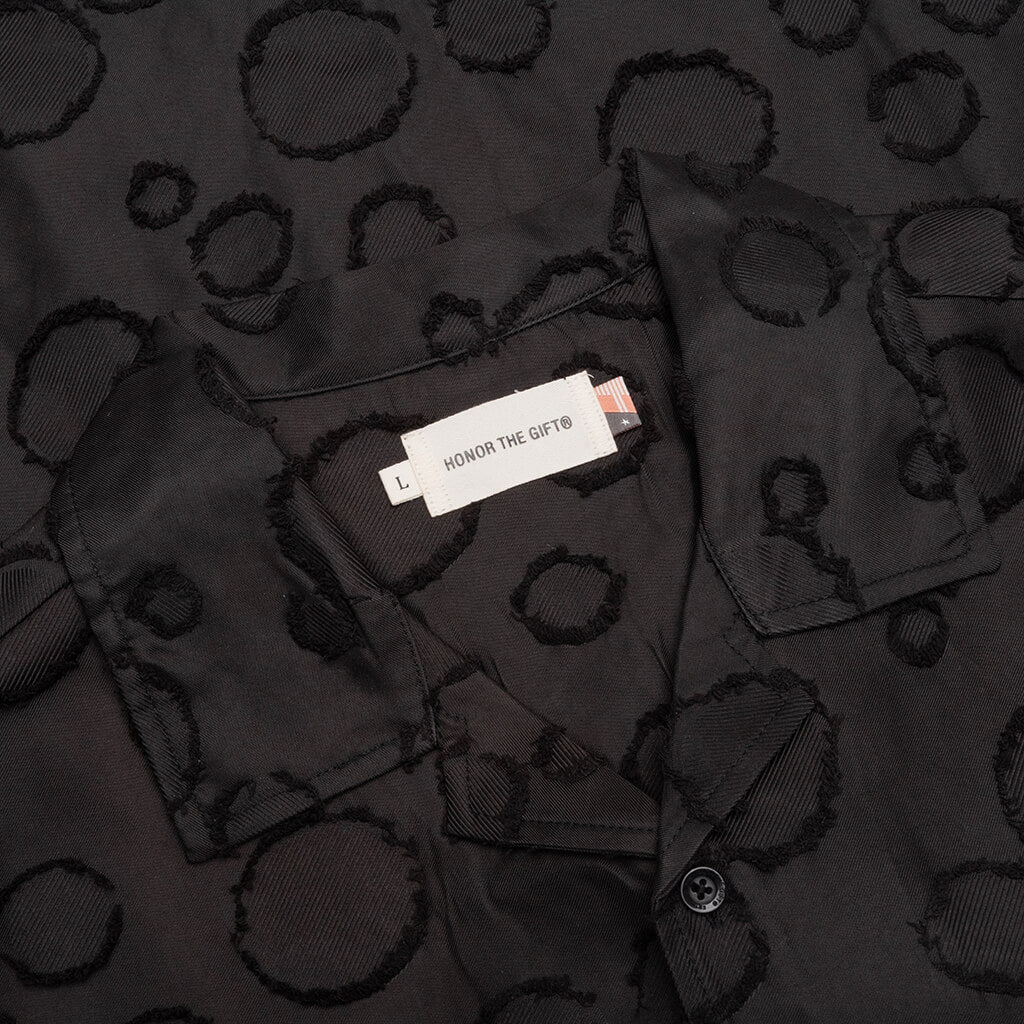 Polka Dot Camp Shirt - Black