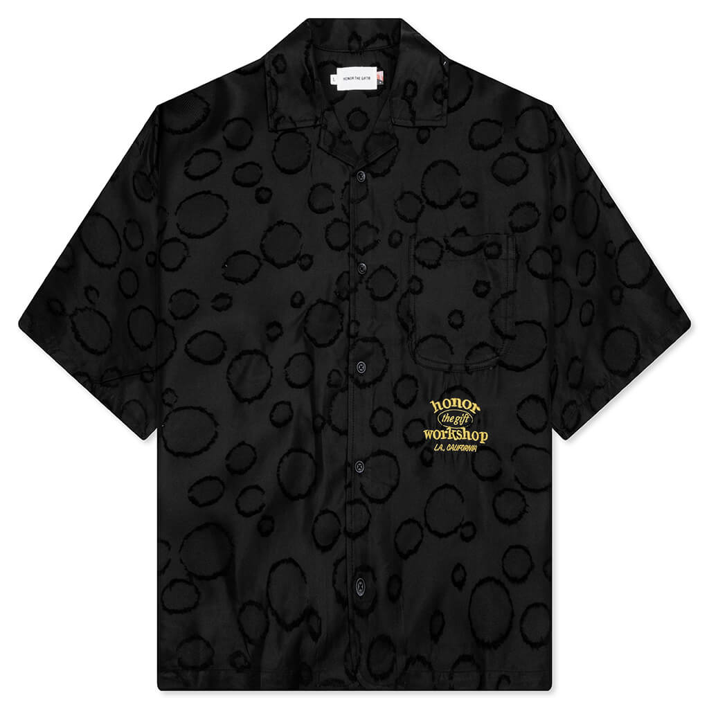 Polka Dot Camp Shirt - Black