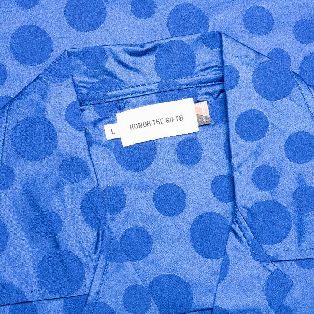 Polka Dot Camp Shirt - Blue