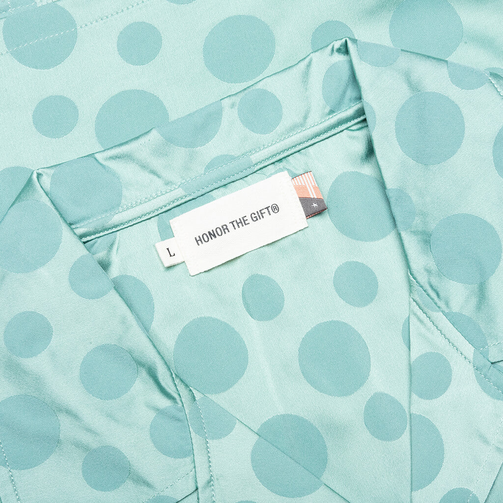 Polka Dot Camp Shirt - Green