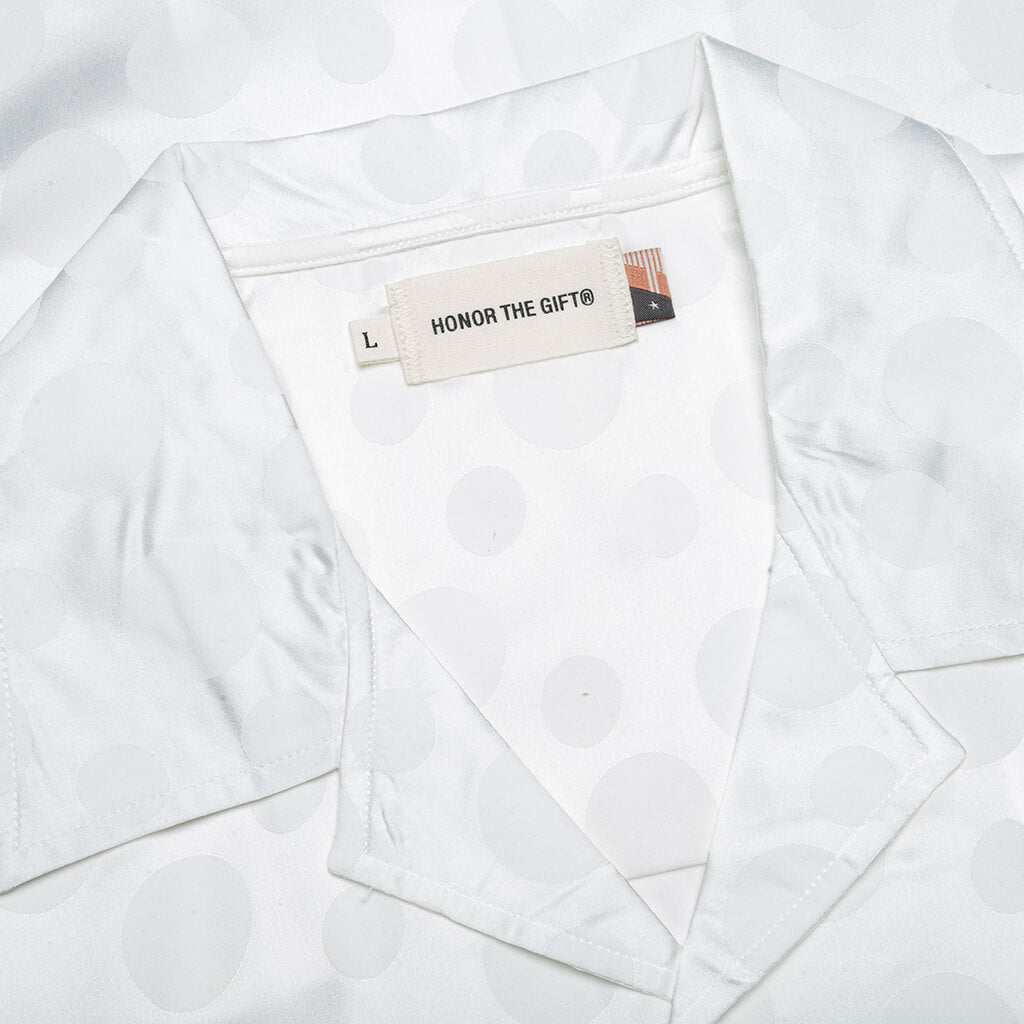 Polka Dot Camp Shirt - White