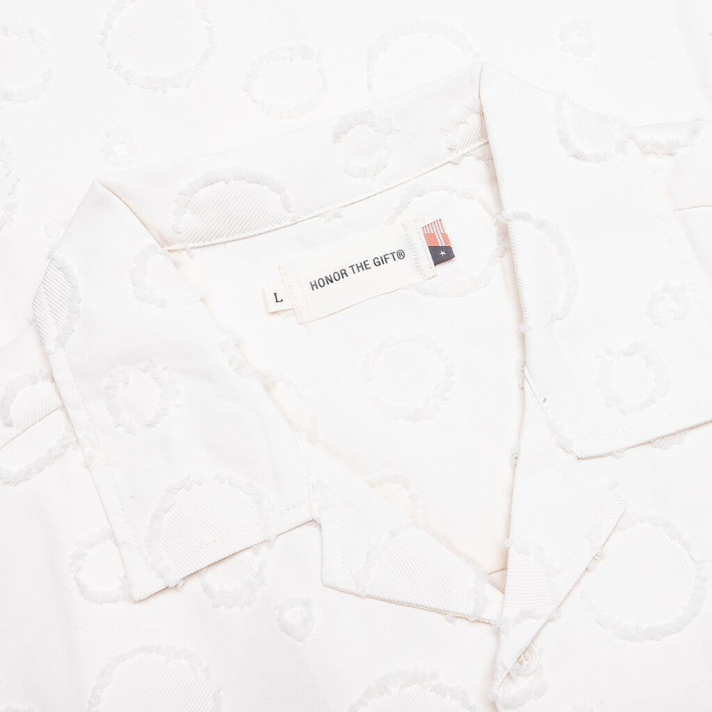 Polka Dot Camp Shirt - White