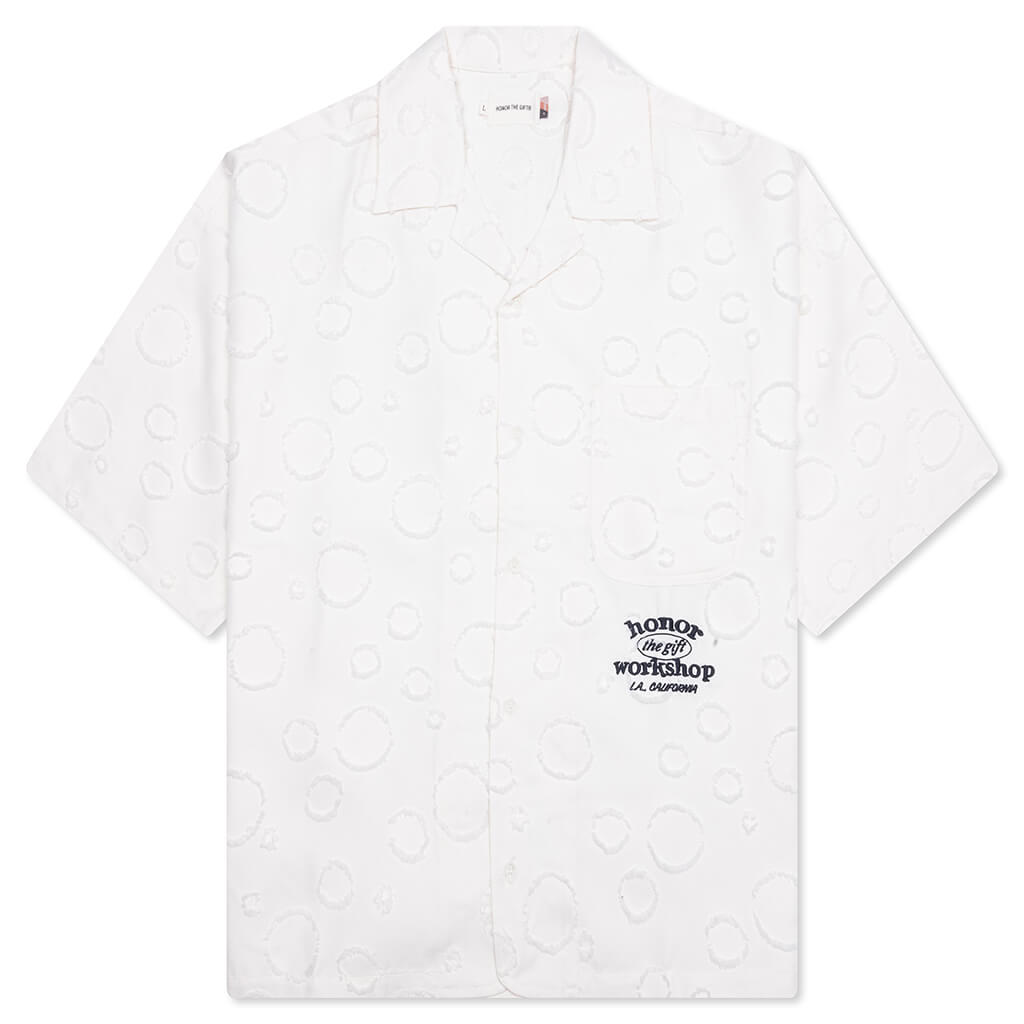 Polka Dot Camp Shirt - White