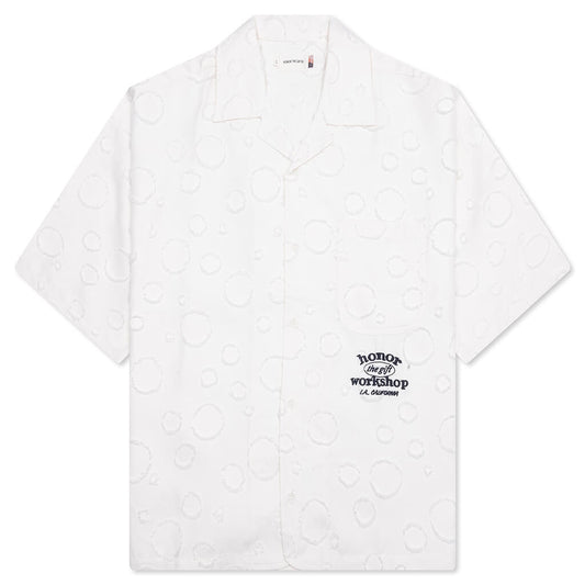 Polka Dot Camp Shirt - White