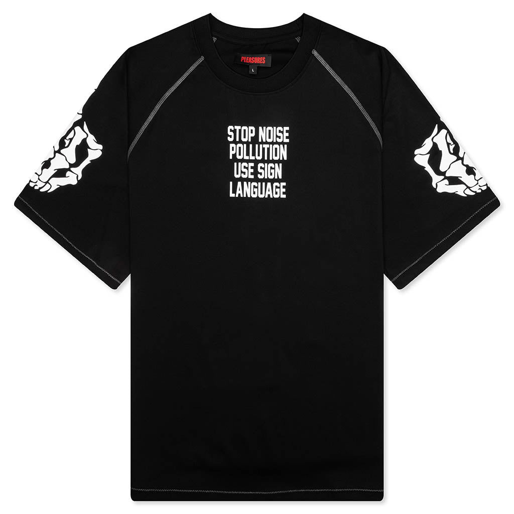 Pollution Boxy Raglan T-Shirt - Black