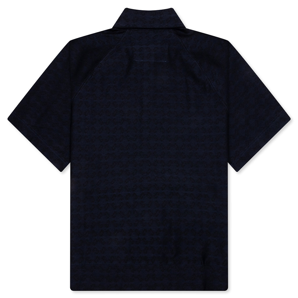 Monogram 72 Jacquard Polo - Black/Navy