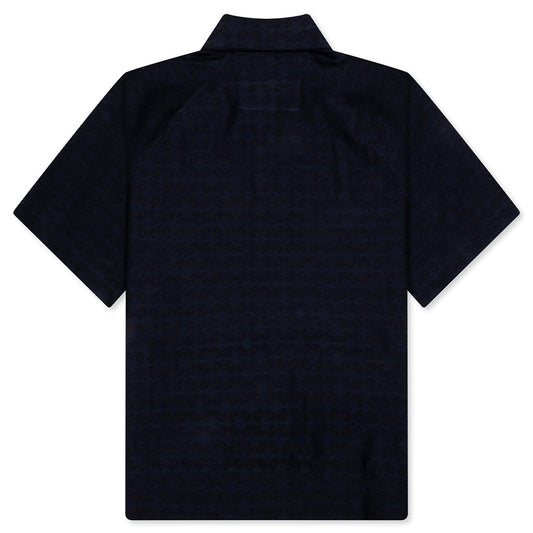 Monogram 72 Jacquard Polo - Black/Navy