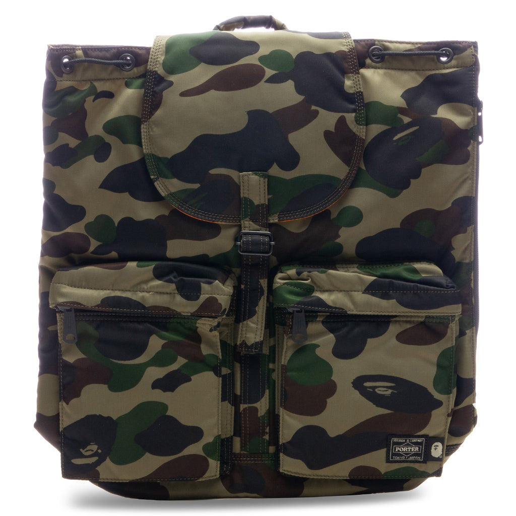 A Bathing Ape x Porter 1st Camo Rucksack - Green
