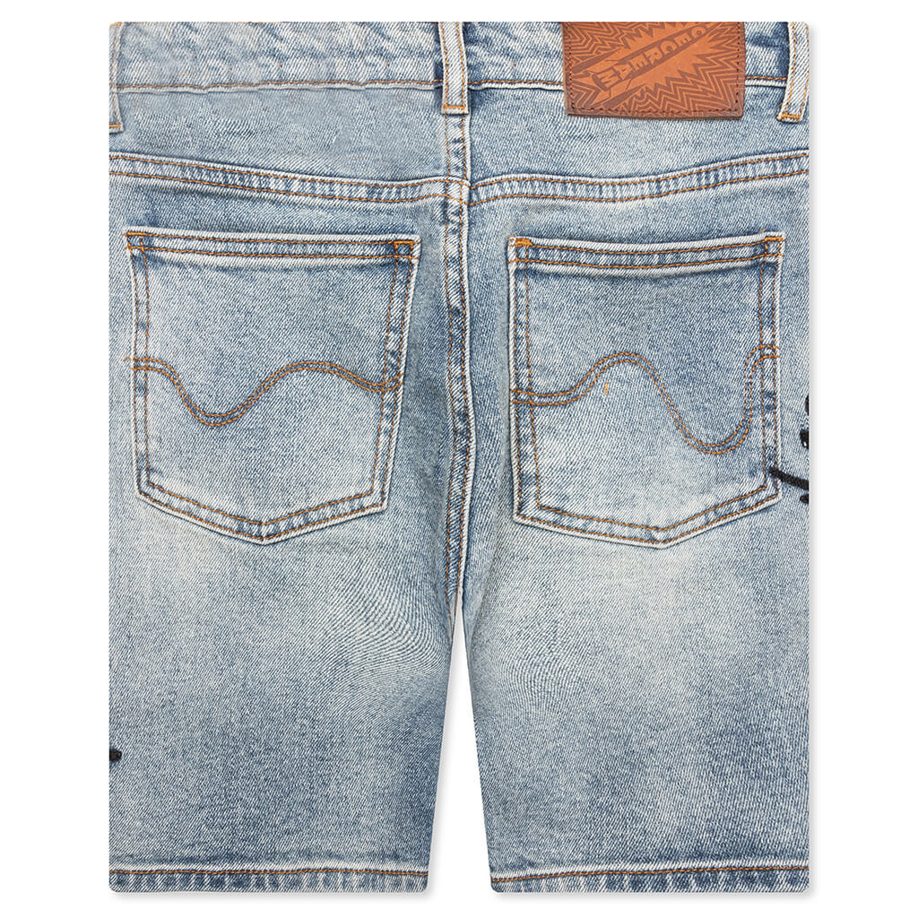 Kids Pow Jean Shorts - Blue Chocolate