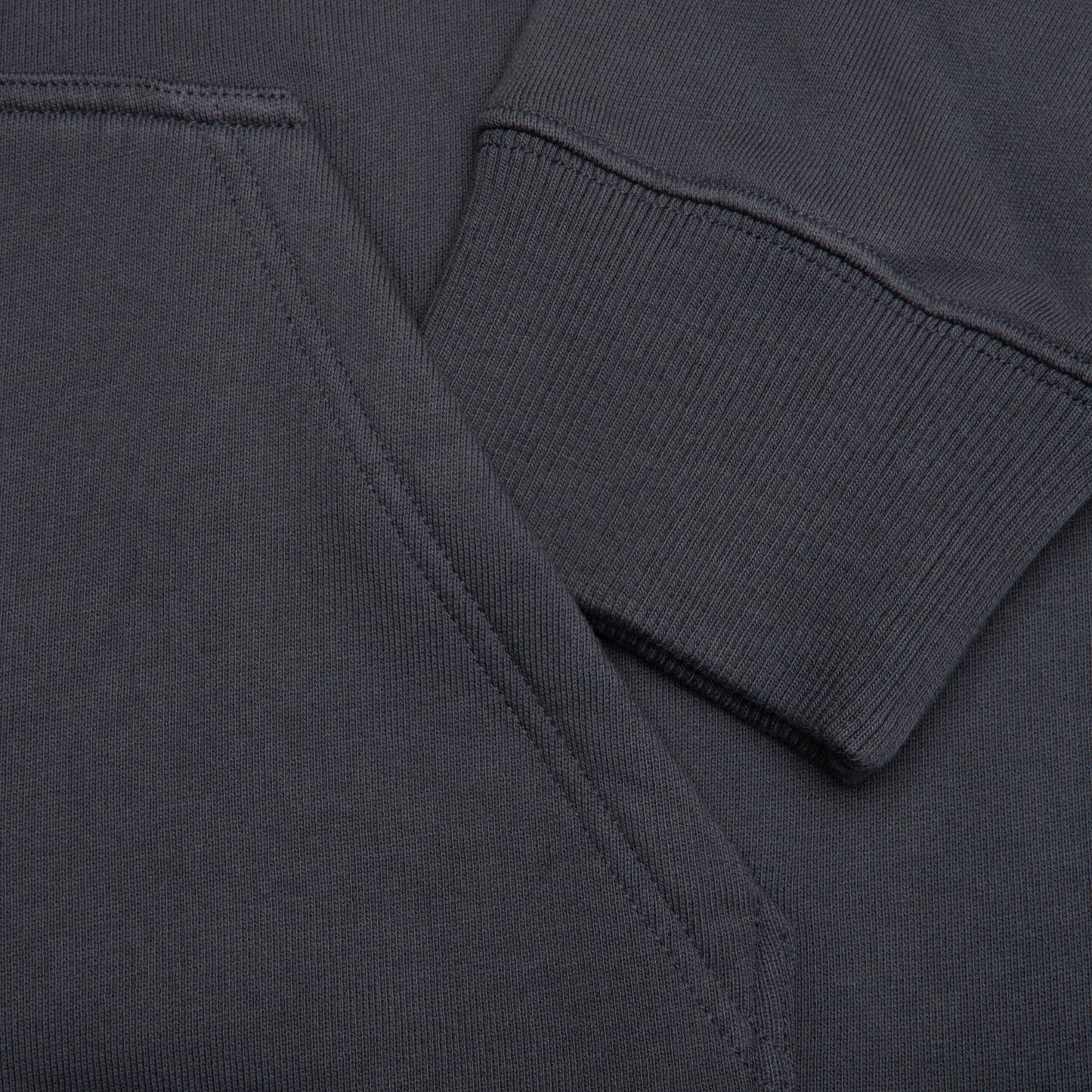 Printed Felpa Slim Fit Hoodie - Charcoal
