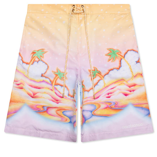 Printed Swim Boarder Shorts - Psychedelic Nirvana