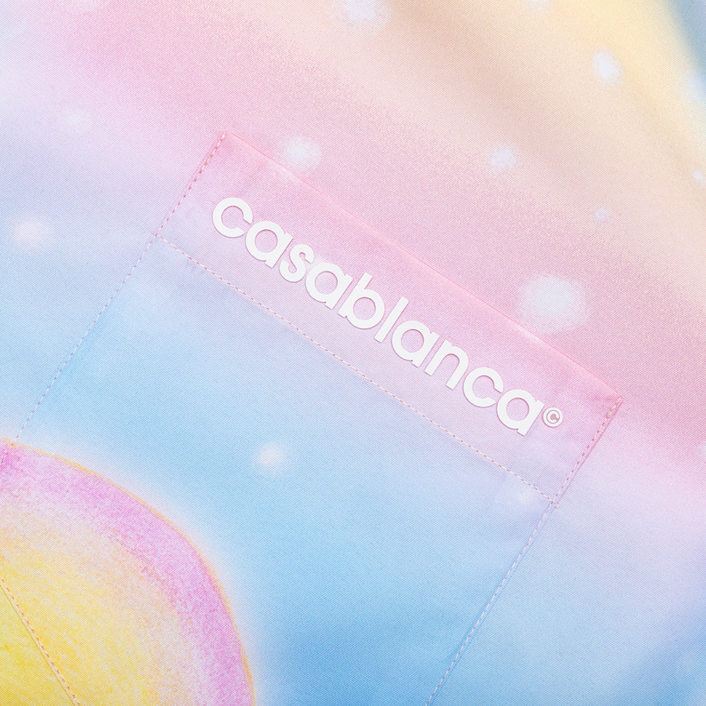 Printed Swim Open Collar Shirt - Psychedelic Nirvana