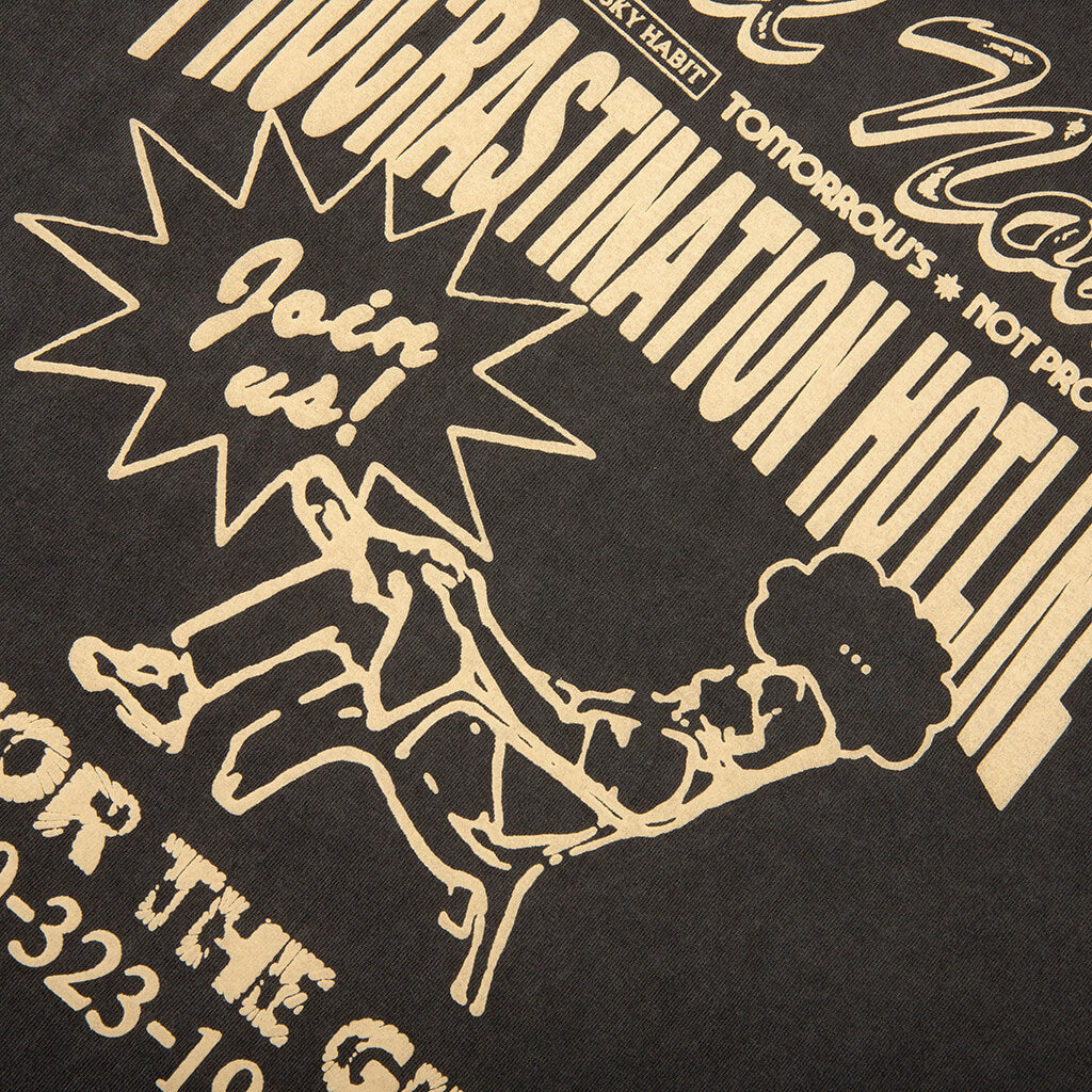 Procastination Hotline S/S Tee - Black