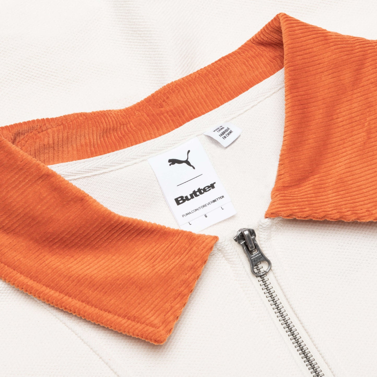 Puma X Butter Goods 1/4 Zip Pullover - White