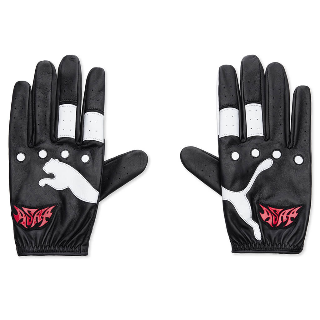 Puma x A$AP Rocky Driving Gloves - Black/Fierce Red