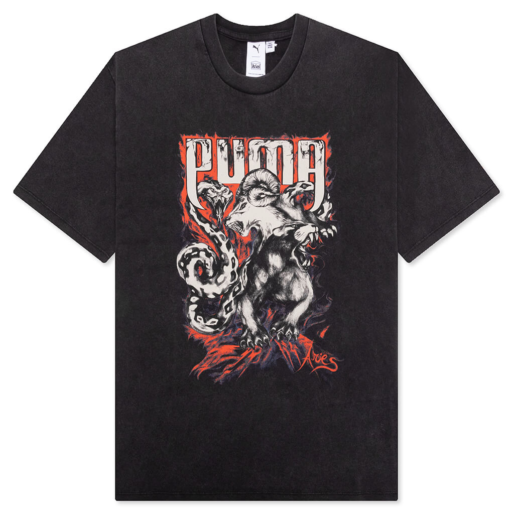 Puma x Aries Graphic Tee - Black