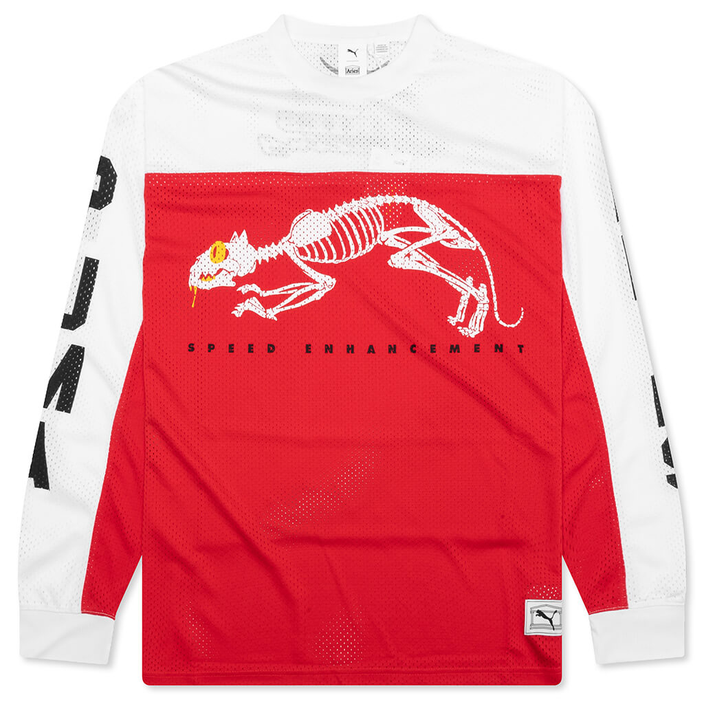 Puma x Aries Mesh Long Sleeve - Red
