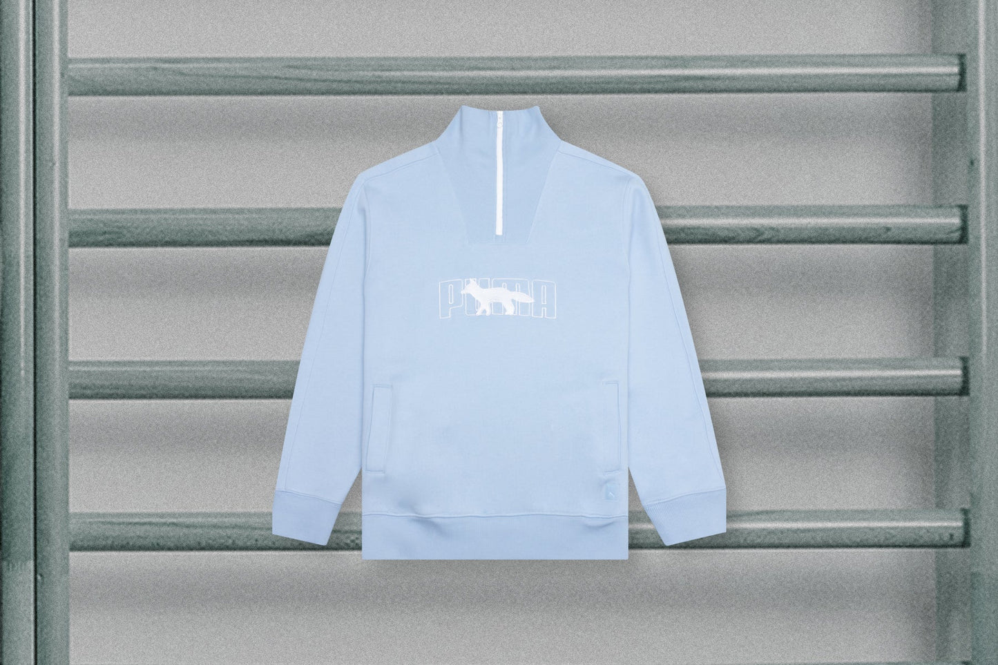 Puma x Maison Kitsune 1/2 Zip Ft Sweater - Blue
