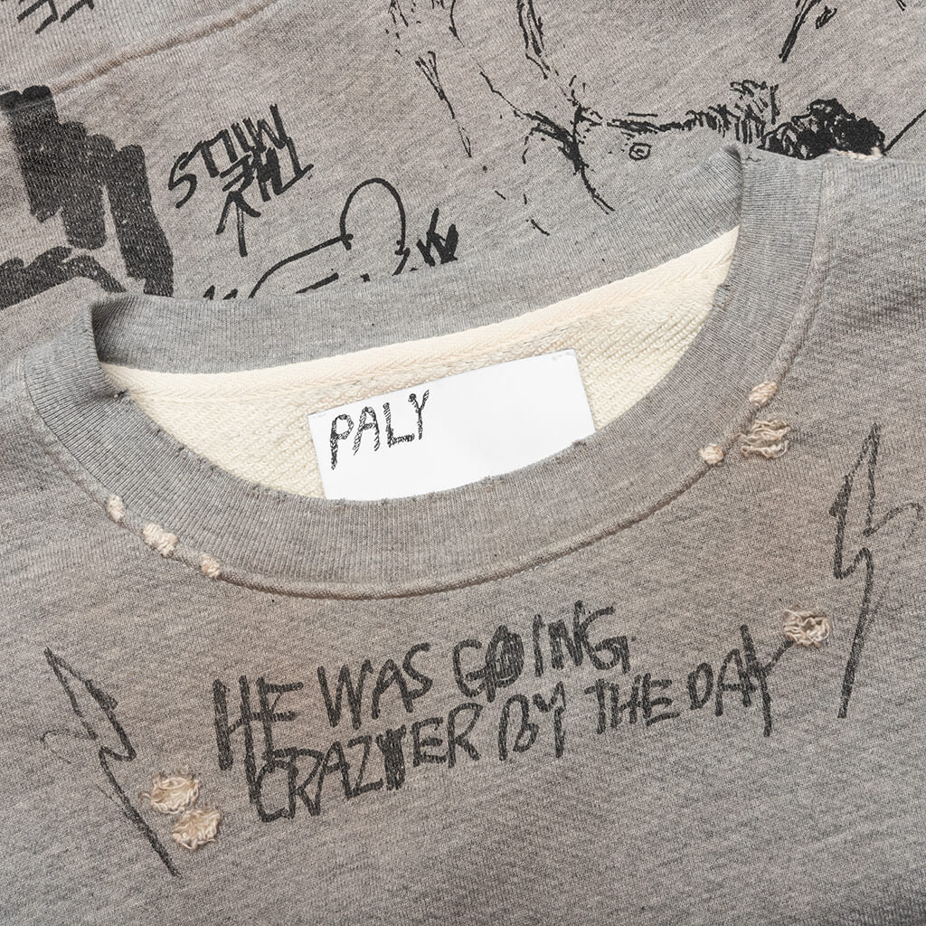 Pumping Iron Crewneck Sweatshirt - Heather Grey