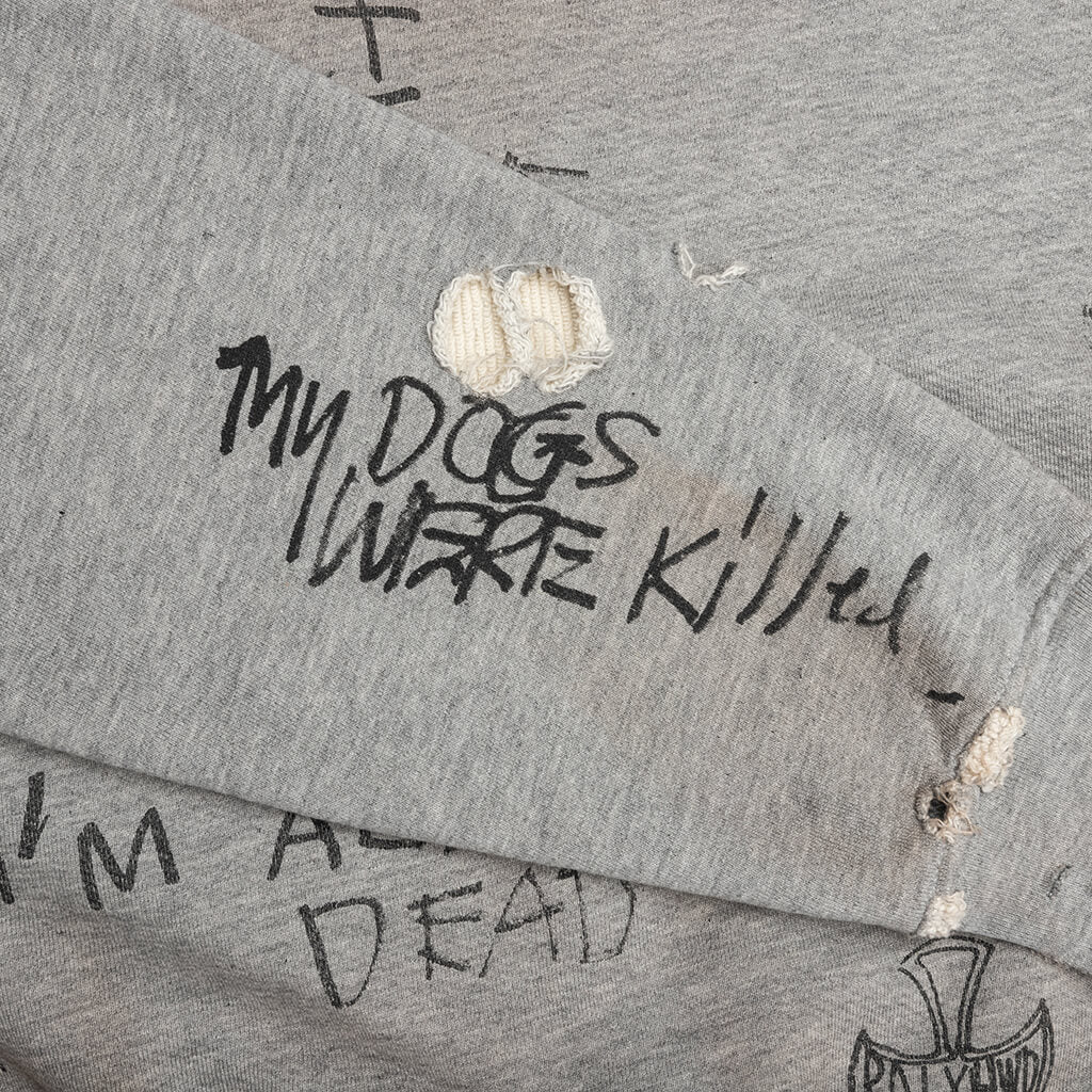 Pumping Iron Crewneck Sweatshirt - Heather Grey