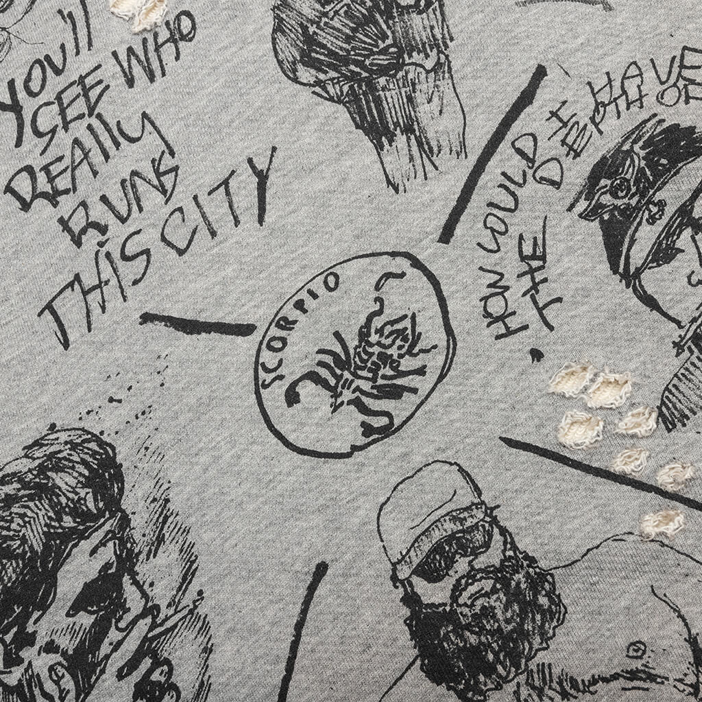 Pumping Iron Crewneck Sweatshirt - Heather Grey