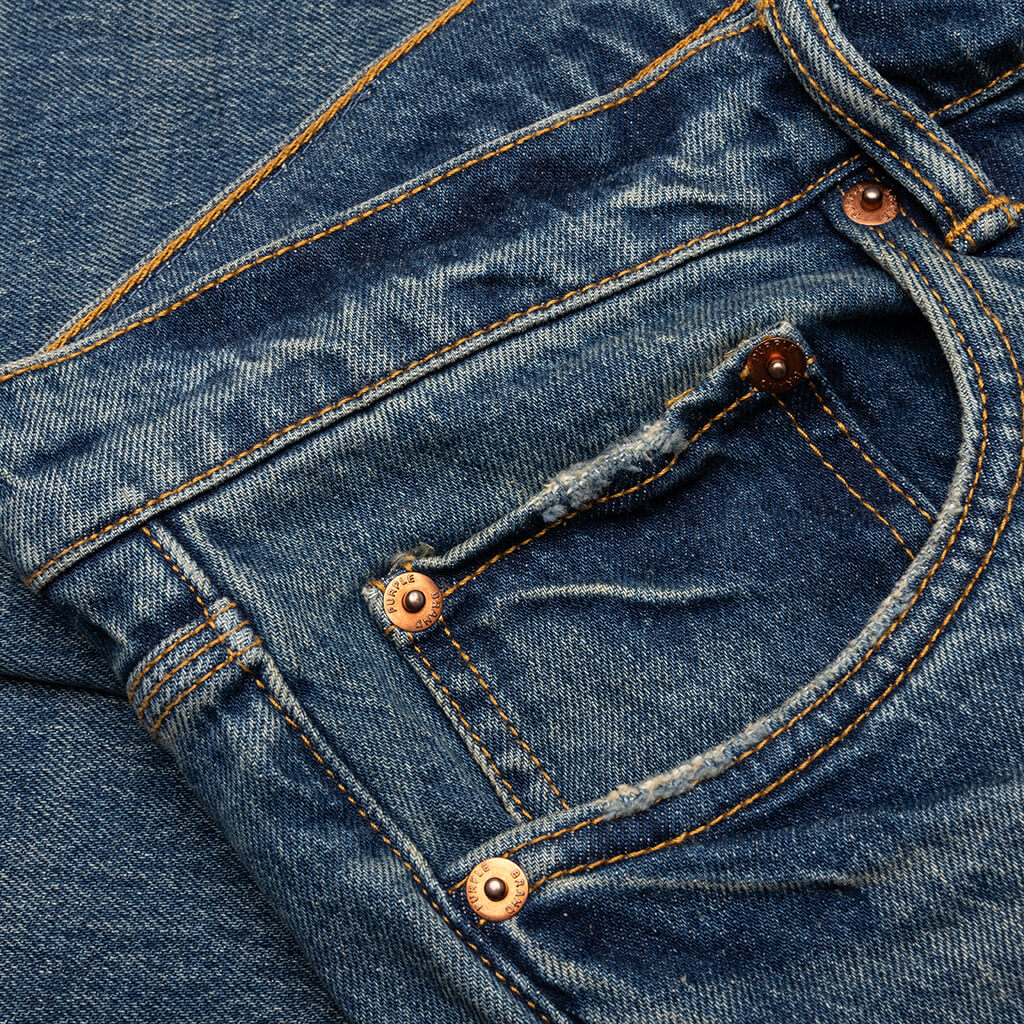 Vintage Square Patch Repair - Dark Indigo