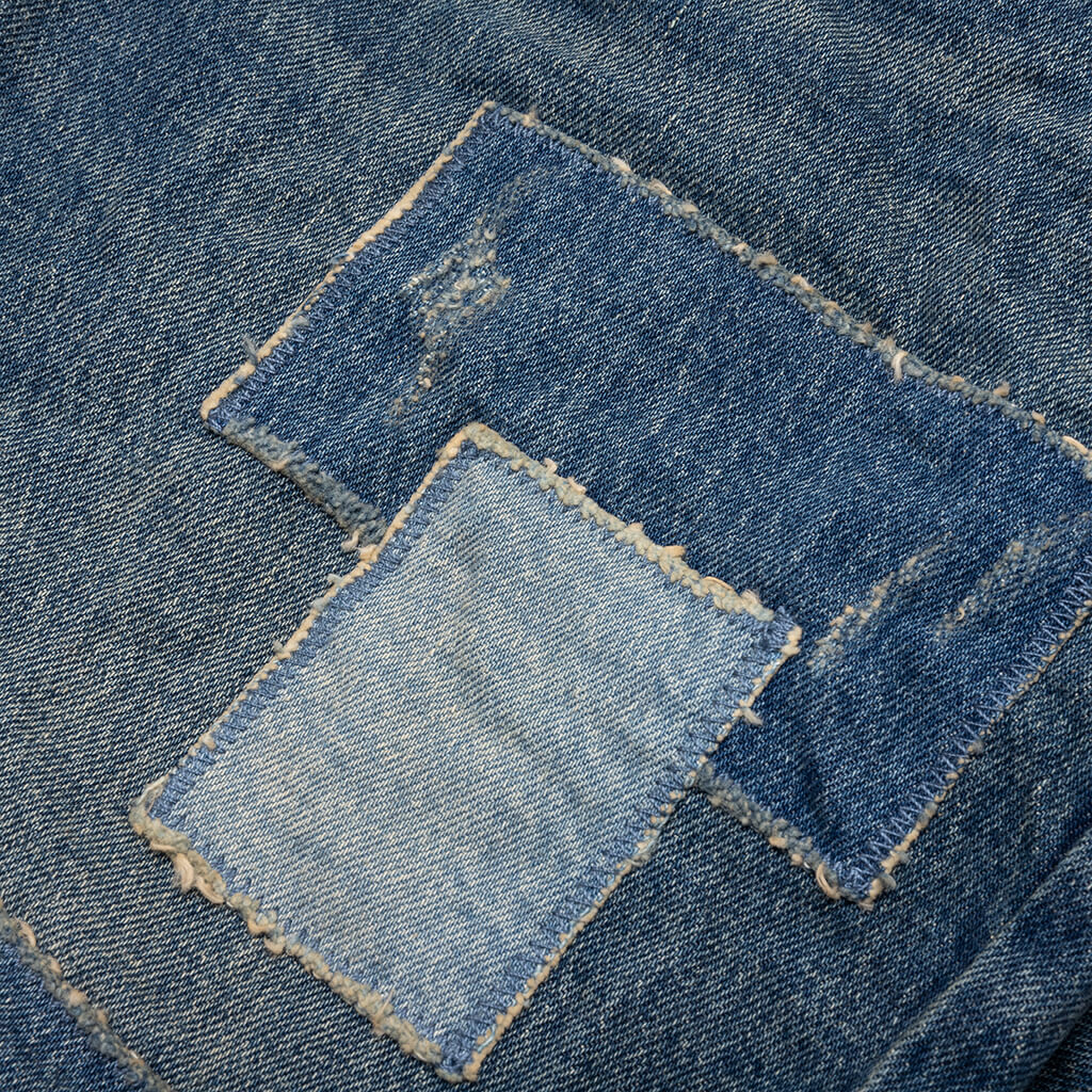 Vintage Square Patch Repair - Dark Indigo