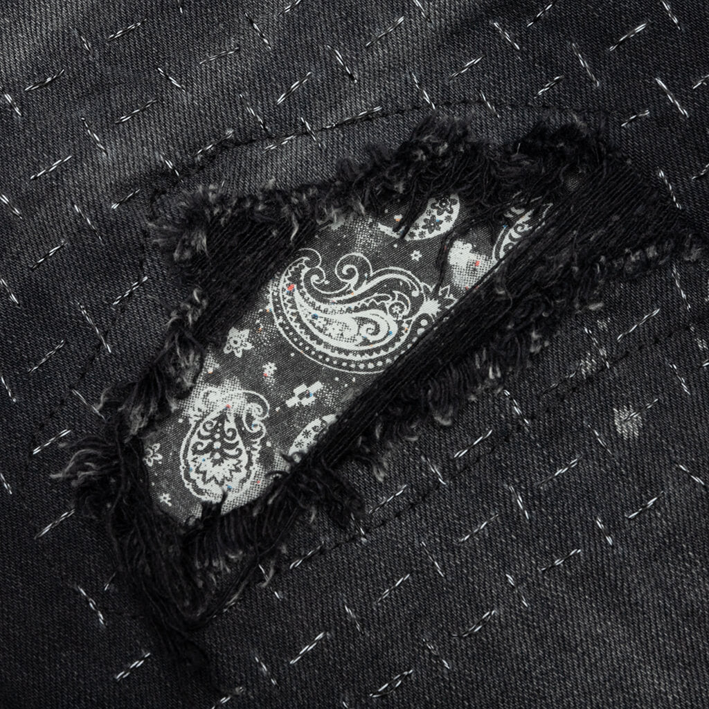 P001 - Bandana Print Patch Black