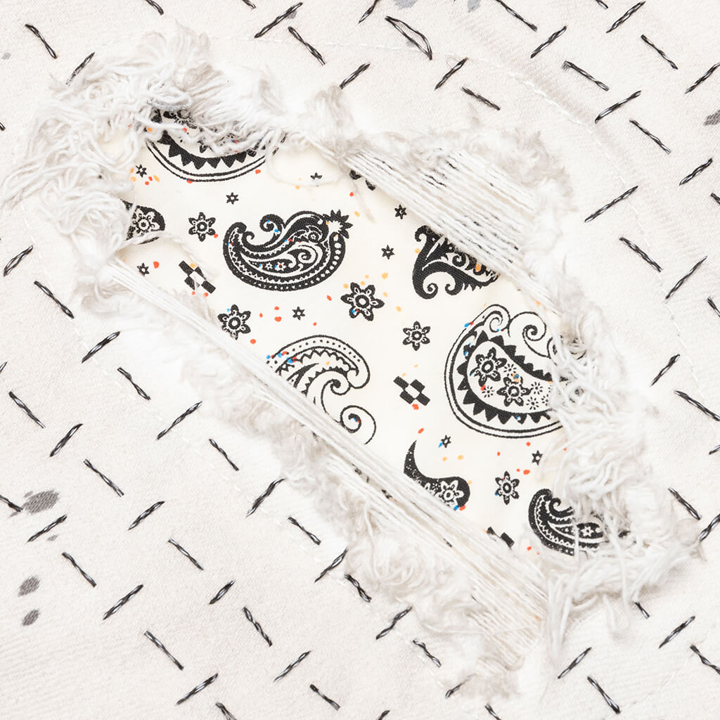 P001 - Bandana Print Patch White