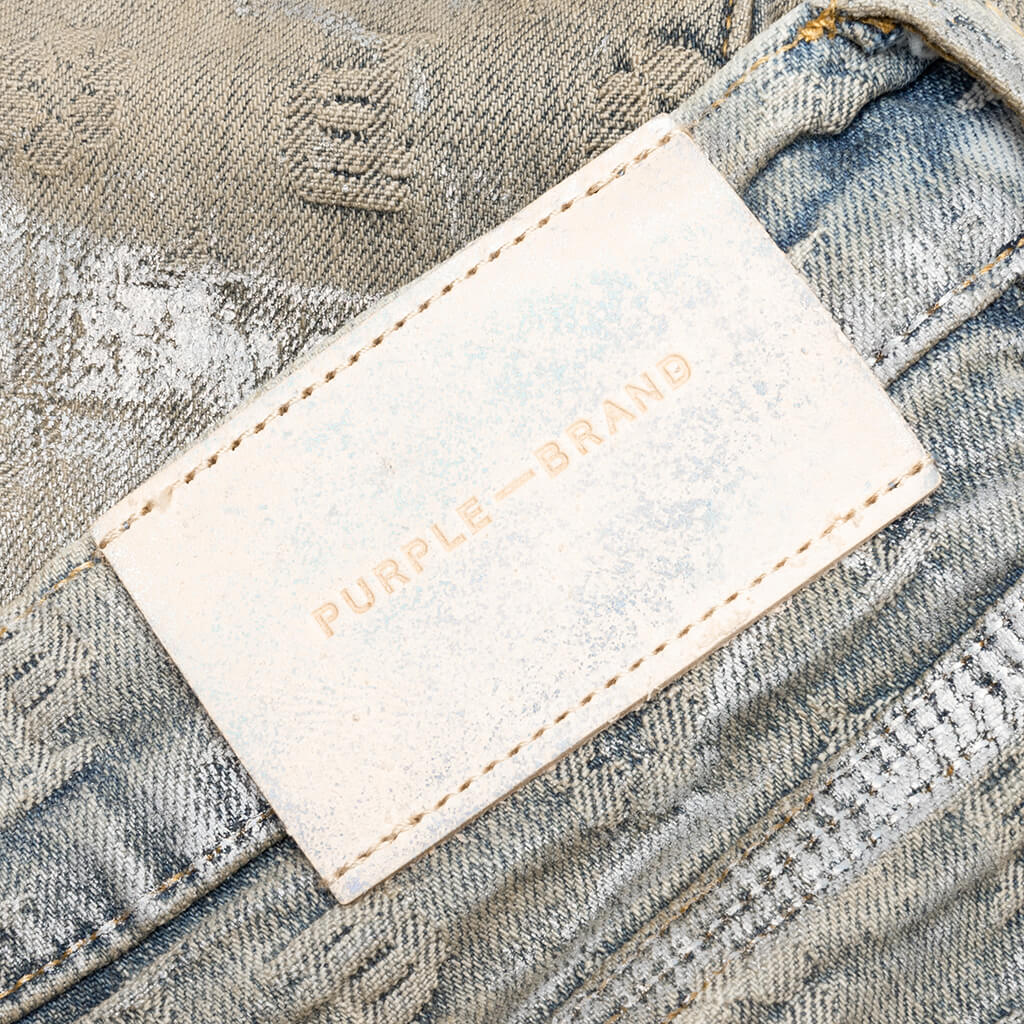 Purple Denim P001 - Holographic Earth Jacquard Monogram
