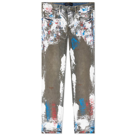 P001 - Indigo Heavy Crackle Tricolor