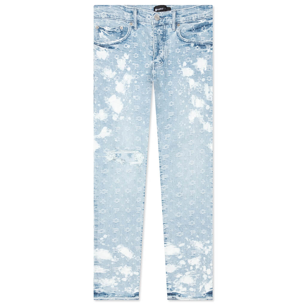 P001 - Light Indigo Bleach Jaquard Monogram